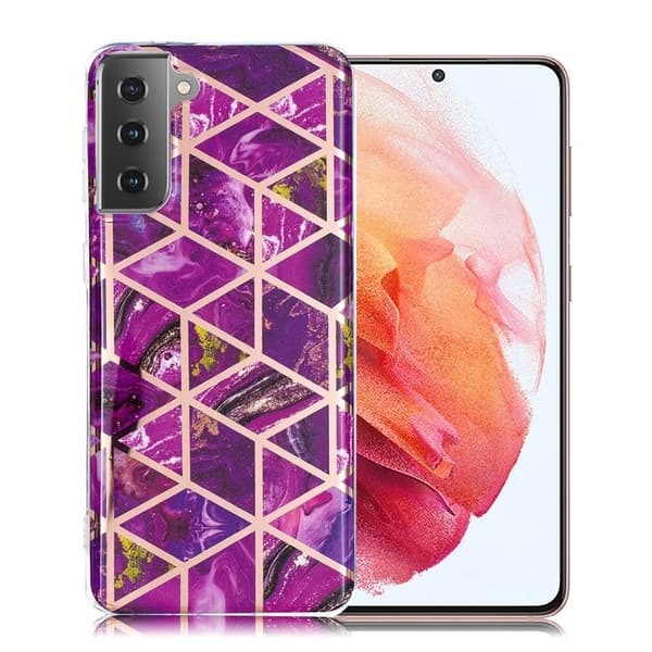 Marmormotiv Samsung Galaxy S21 skal - Ros Rosa