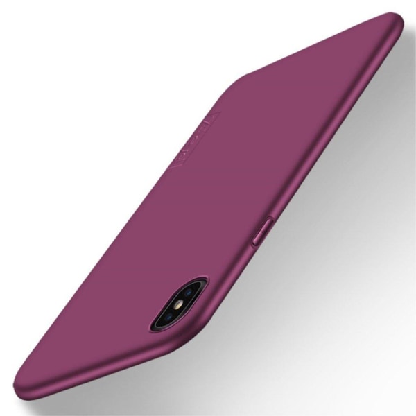 X-LEVEL iPhone XS Max mobilskal silikon matt - Vinröd Röd