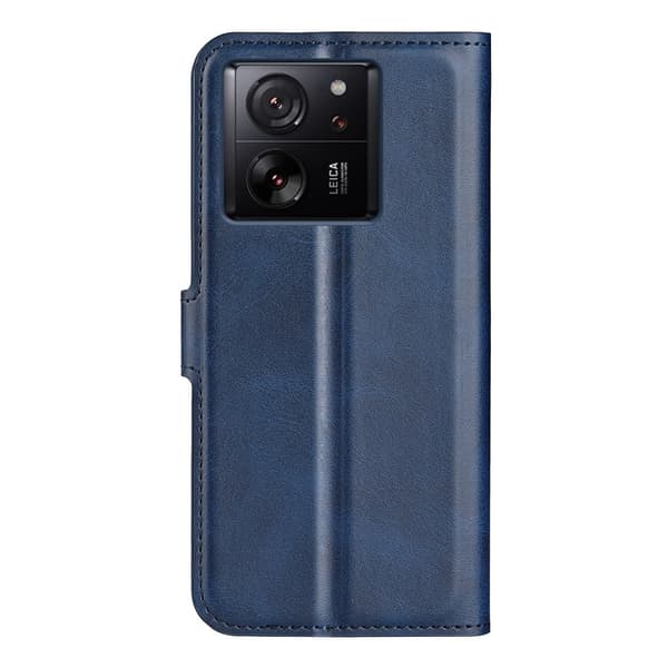 Hållbart konstläder Xiaomi 13T fodral med plånbok - Blå Blå