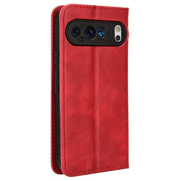Bofink Vintage Google Pixel 9 Pro XL læderetui - Rød Red