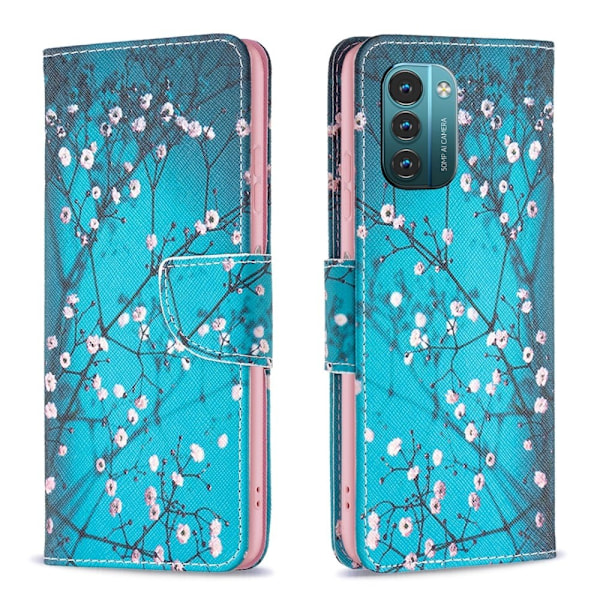 Wonderland Nokia G11 / Nokia G21 flip kuoret - Luumun Kukka Blue
