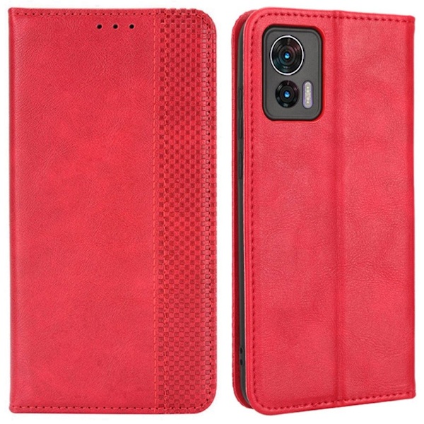 Bofink Vintage Motorola Edge 30 Neo Læder Etui - Rød Red