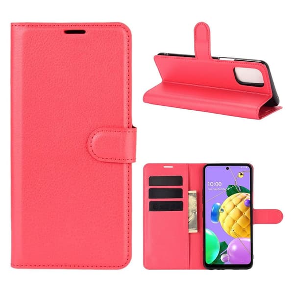 Classic LG K62 / K52 / Q52 flip etui - rød Red