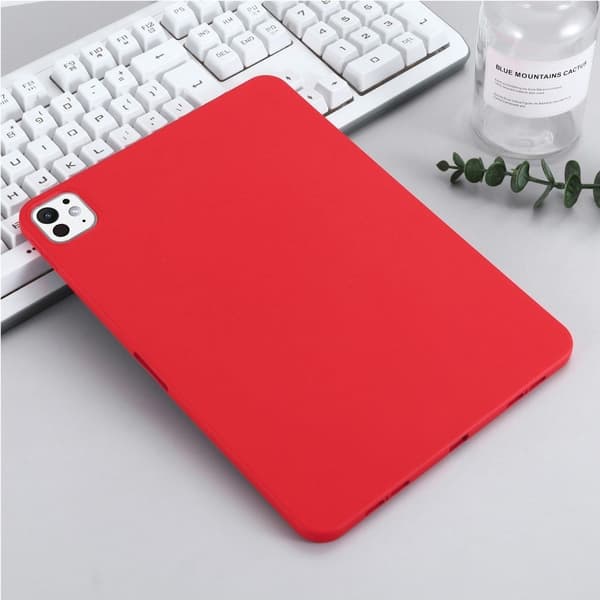 iPad Pro 11 (2024) Kotelo Nestemäinen silikoni naarmuuntumaton tabletin suojus - Punainen Red