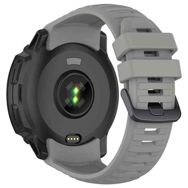 22 mm Garmin Instinct 2X silikonrem - Grå Silver grey