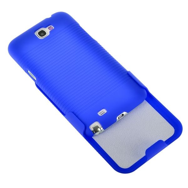 BeltClip KickStand (Blå) Samsung Galaxy Note 2 Skal Blå
