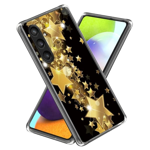 Deco Samsung Galaxy S24 cover - Gyldne Stjerner Gold