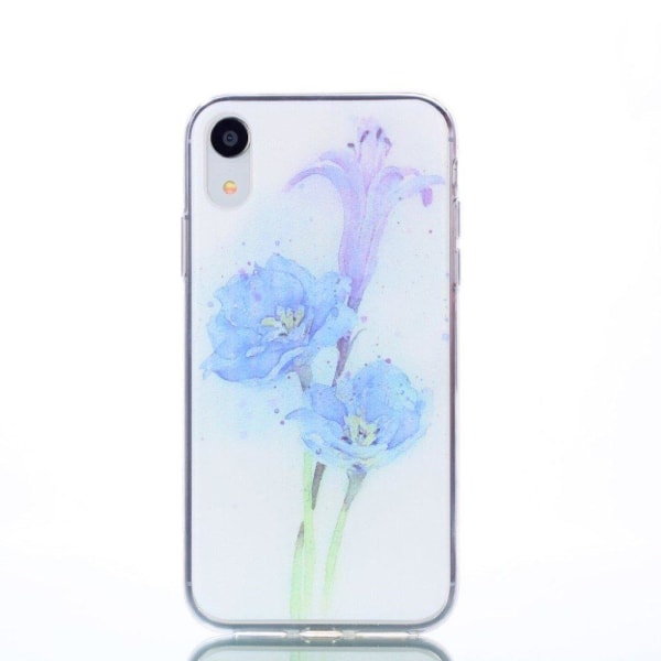 iPhone Xs Max ohut kuviollinen pehmeä silikooni muovinen suojaku Blue