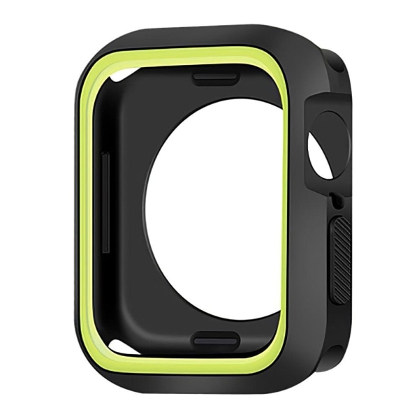 Apple Watch (45mm) kaksivärinen silikonisuojus - Musta / Vihreä Green