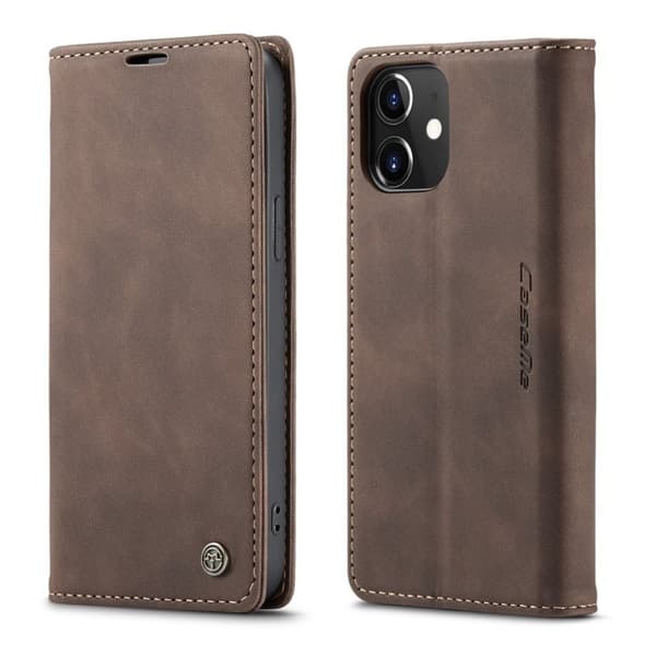 CaseMe iPhone 12 / 12 Pro Vintage Etui - Kaffe Brown