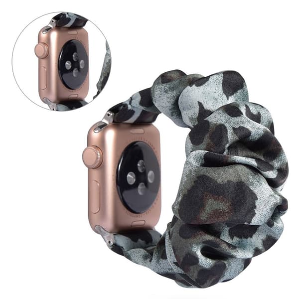 Apple Watch Series 5 44mm cool trasa mönster klockarmband - blå leopard multifärg