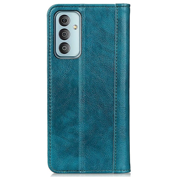 Äkta läder Samsung Galaxy M13 4G fodral - Grön Grön