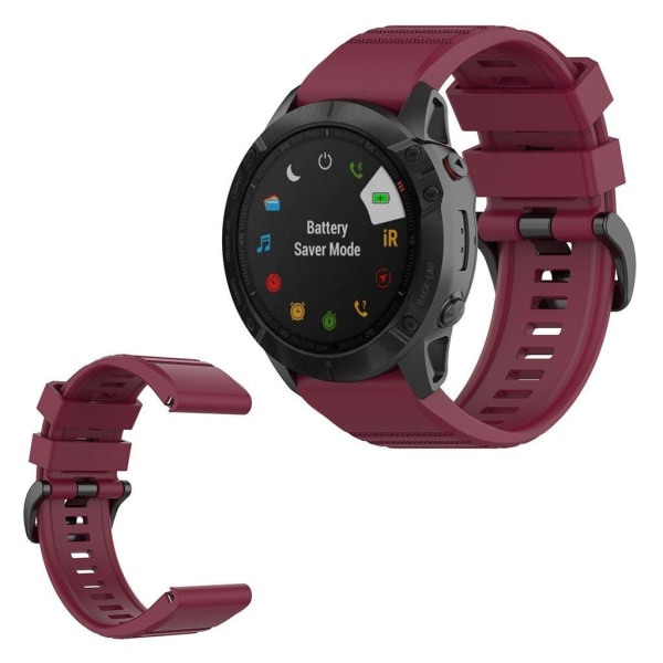 Garmin Fenix 6X holdbar Urrem - Vinrød Red