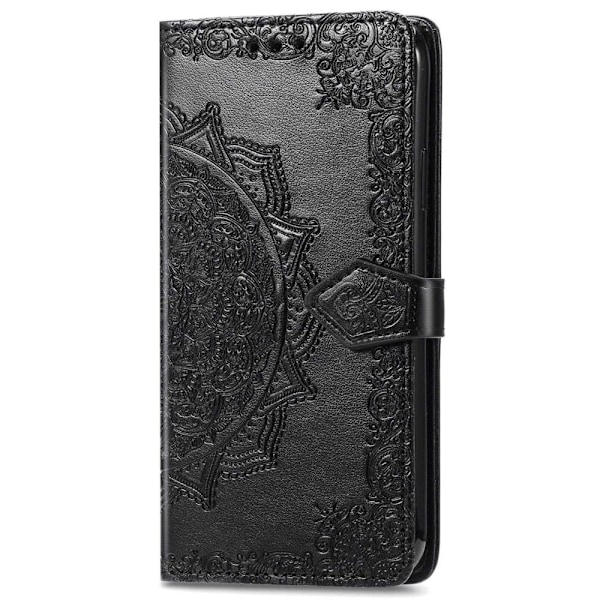Mandala läder Motorola Edge 30 fodral - Svart Svart