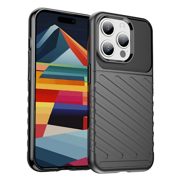 Thunder iPhone 15 Pro etui - Sort Black