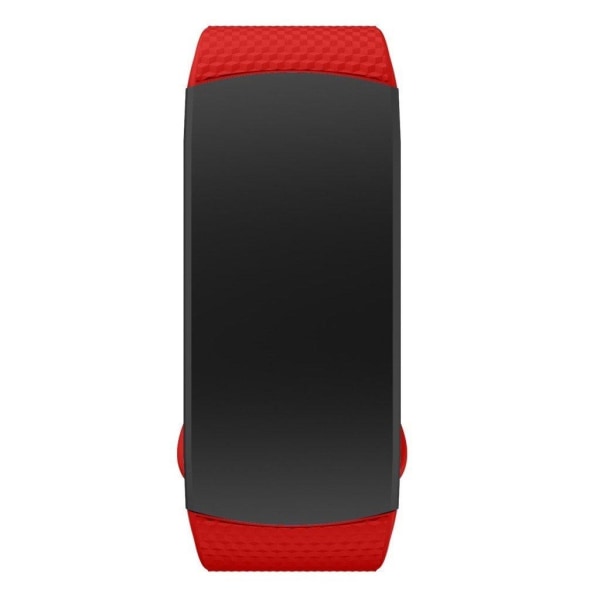 Samsung Gear Fit2 yksinkertainen silikoninen kellonauha - Punainen Koko: S Red