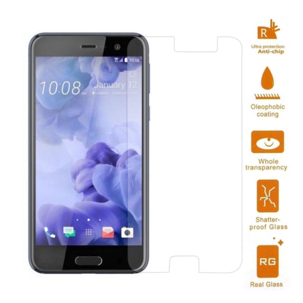 HTC U Play 0.3mm Karkaistu Lasi Näytönsuoja Transparent
