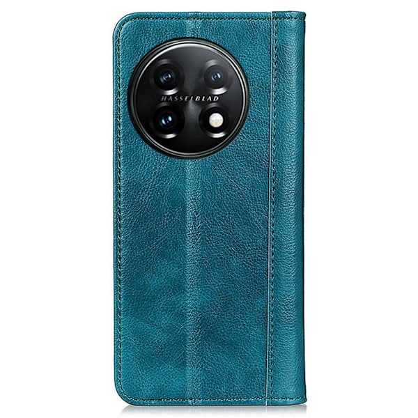 Lompakko-style Aitoa Nahkaa Läppäkotelo For OnePlus 11 - Vihreä Green