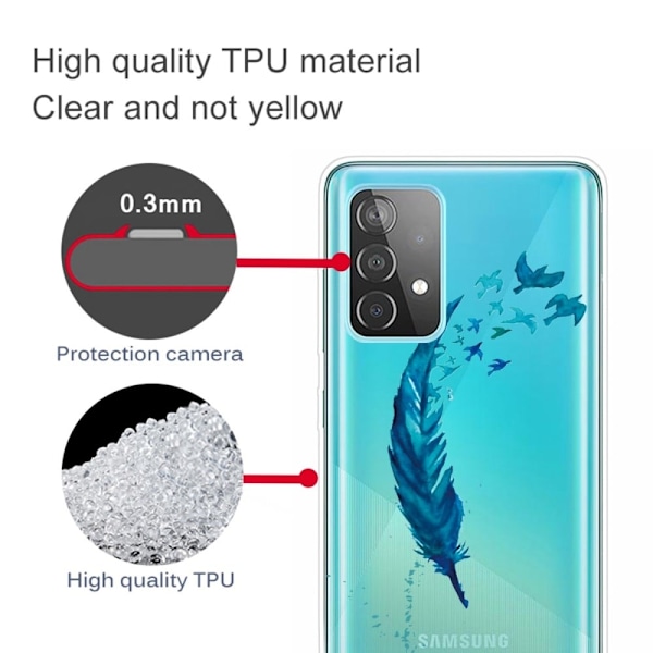 Deco Samsung Galaxy A23 skal - Fjäder Blå
