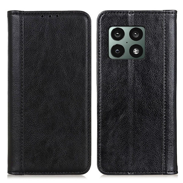 Aito nahkakotelo magneettisuljuksella OnePlus 10 Pro - Musta Black