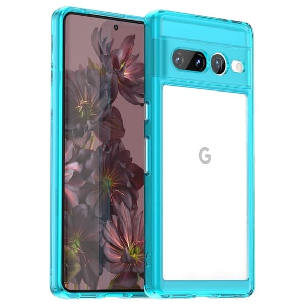 Google Pixel 7 Pro smart telefonskal i akryl - Transparent Blå Blå