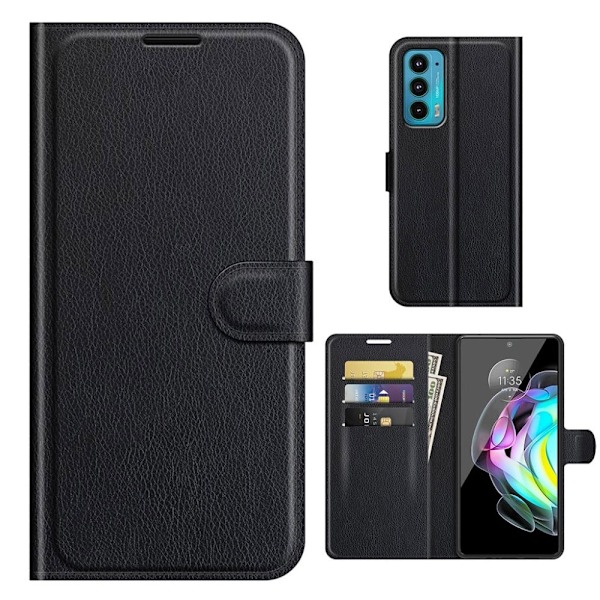 Classic Motorola Edge 20 Flip Etui - Sort Black