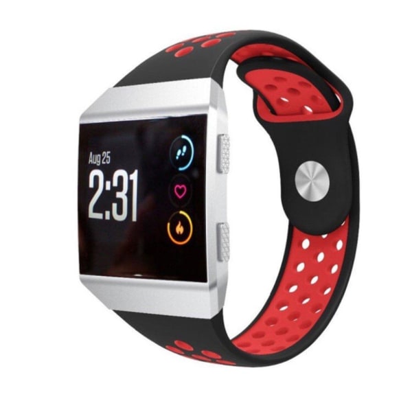 Fitbit Ionic bi-color silicone watch band - Black / Red Röd