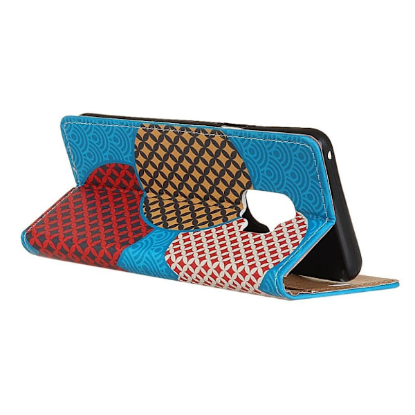 Samsung Galaxy S9 mønstret PU læder flip etui - Tre Cirkler Multicolor