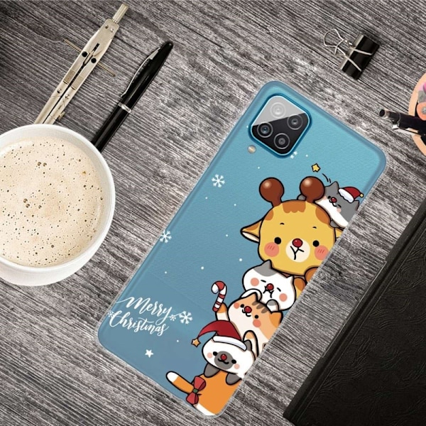 Joulu Samsung Galaxy M53 5G tapauksessa - Söpö Pinottu Eläimiä Brown