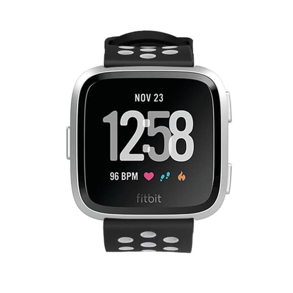 Fitbit Versa klockarmband silikon dubbelfärgad - Grå och svart multifärg