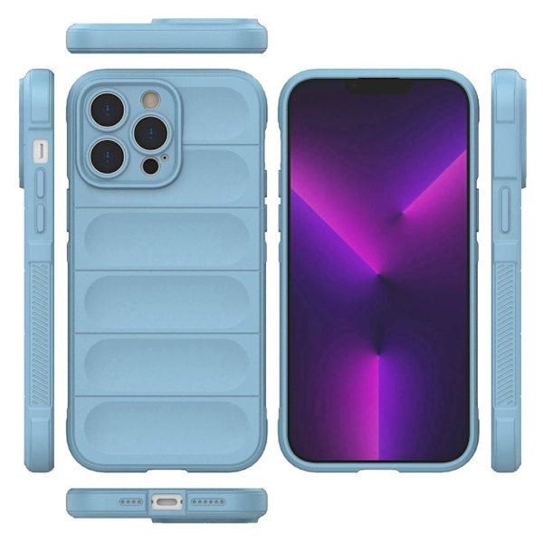 Mjukt greppformat iPhone 14 Pro Max skal - Blå Blå