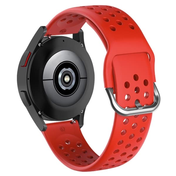 20 mm universal urrem i åndbar silikone - Rød Red