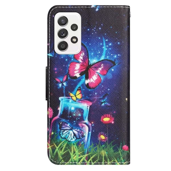 Wonderland Samsung Galaxy A53 5G Flip Etui - Bottle / Sommerfugl Multicolor