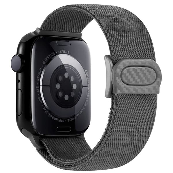 Apple Watch Series 49mm - 45mm - 44mm - 42mm Nylon klockarmband - Grå Silvergrå