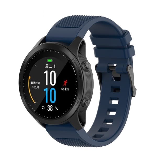 Garmin Fenix 5 / 5 Plus / Forerunner 935 / Approach S60 silikone Urrem - Mørkeblå Blue