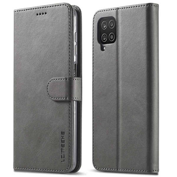 LC.Imeeke läder Samsung Galaxy M33 5G fodral - Silver/Grå Silvergrå