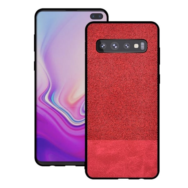 Samsung Galaxy S10 Plus stof delt etui - Rød Red