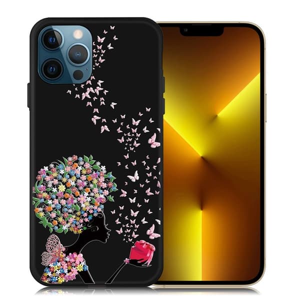 Butterfly iPhone 13 Pro Max skinnveske - Sommerfuglbukett Multicolor