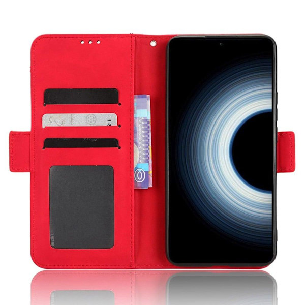 Moderni Nahkalaukku For Xiaomi 12T / 12T Pro / K50 Ultra - Punainen Red