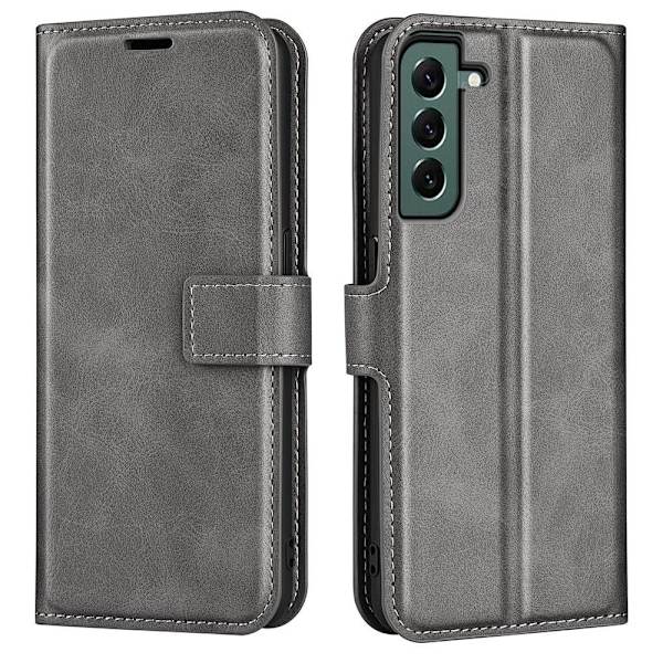 Lompakko Nahkakotelo For Samsung Galaxy S23 Plus - Harmaa Silver grey