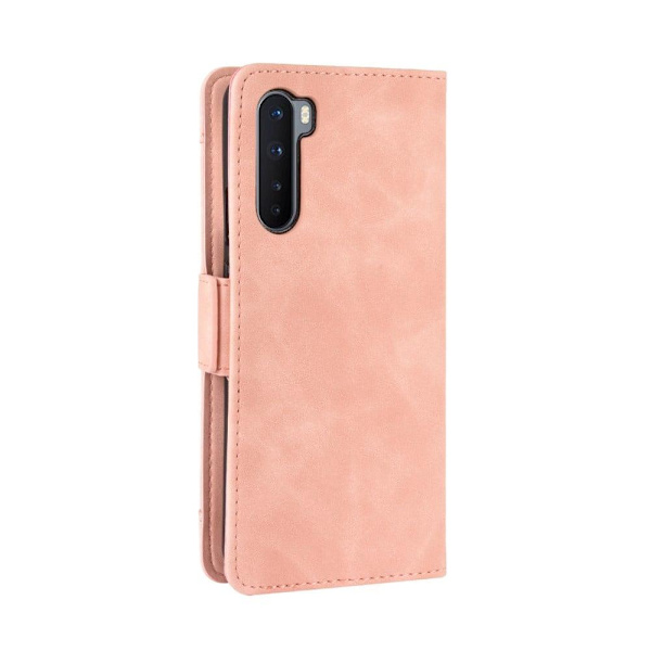 Modernt OnePlus Nord fodral med plånbok - Rosa Rosa