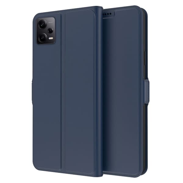 Sileä ja ohut premium-PU-nahkakotelo Xiaomi Redmi Note 12 Pro Plus - Sininen Blue
