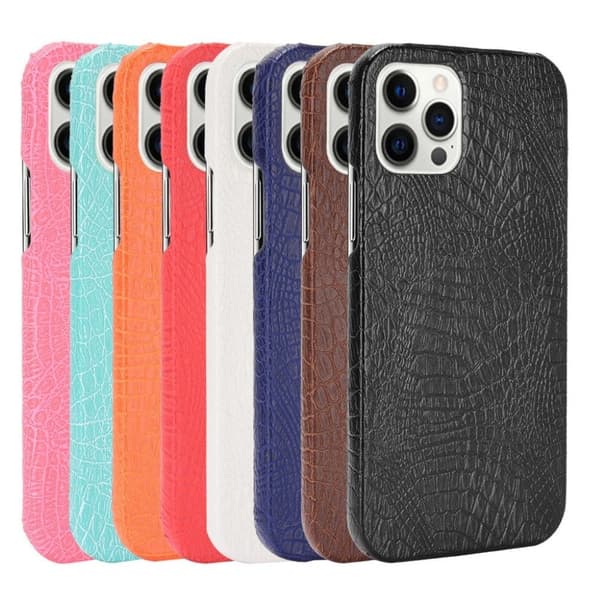 Croco Etui iPhone 12 Pro Max - Svart Black