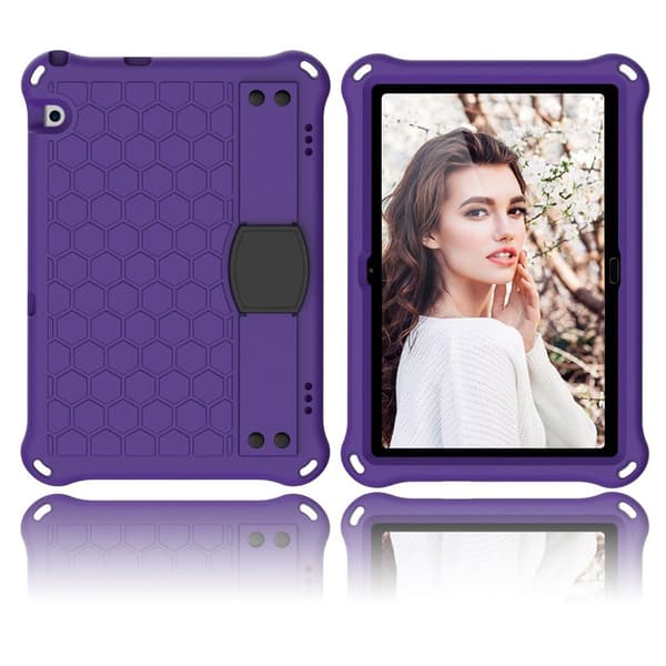 Huawei MediaPad T5 honeycomb skin-etui - Lilla / Sort Purple