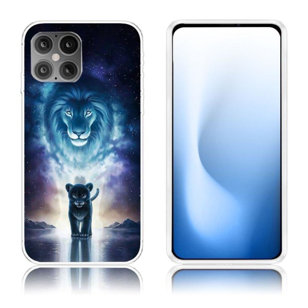 Deco iPhone 12 Pro Max case - Lion Silver grey