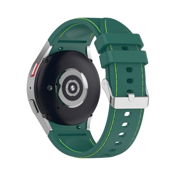 Samsung Galaxy Watch 5 / 4 / 3 silicone watch strap with silver Green