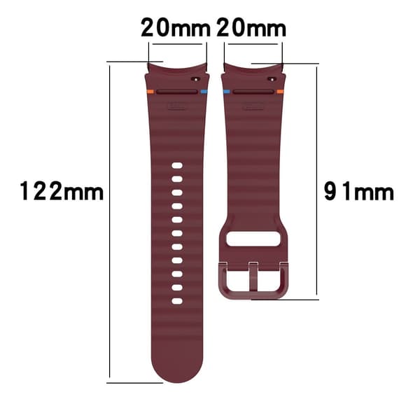 Samsung Galaxy Watch FE / Watch7 40mm 44mm Silikon Wave Texture Erstatningsarmbånd - Hvit White