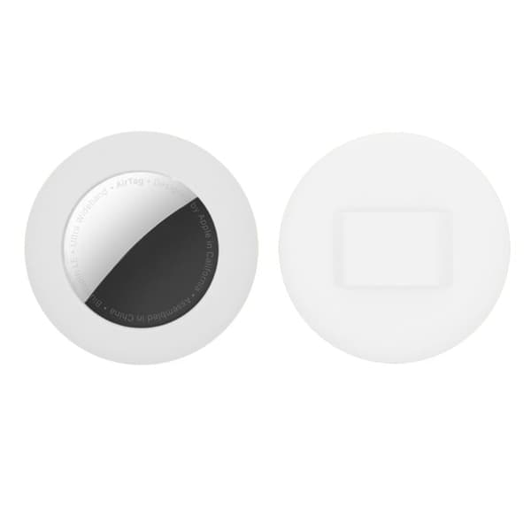 AirTags enkelt silikonovertrekk - Hvit White