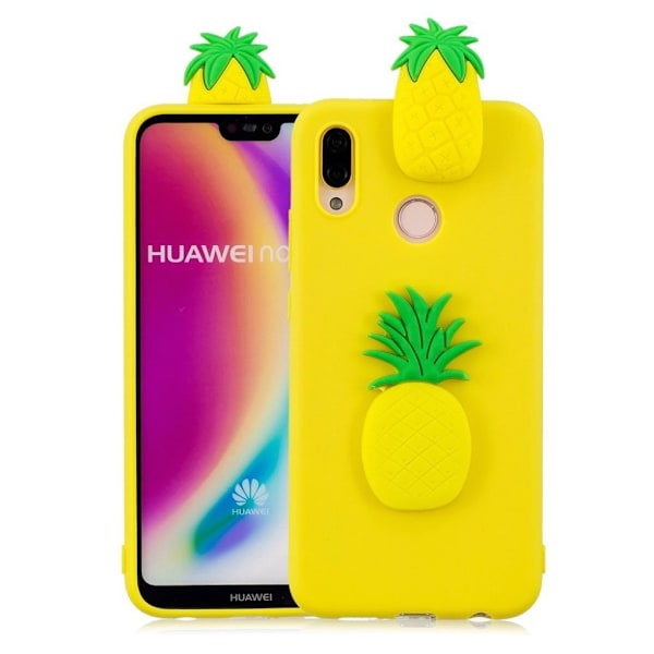 Cute 3D Huawei P20 Lite deksel - Ananas Transparent