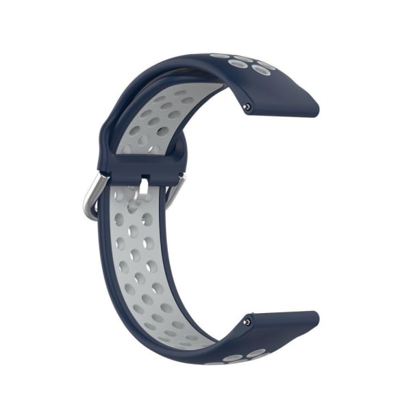 Fitbit Blaze / Versa / Versa Lite / Versa 2 tvåfärgad silikon klockarmband - mörkblå / grå Blå